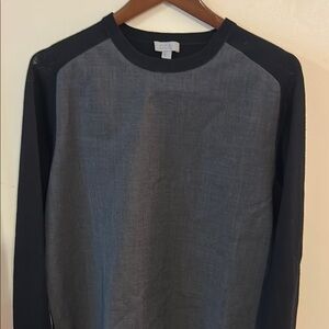 COS Men's Navy and Gray Sweater